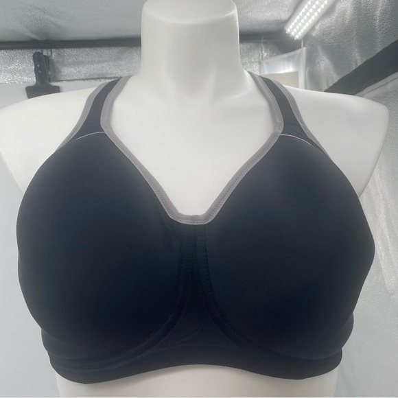 WACOAL I Bra Sports Bra Contour High Impact Black 853302 Size 38G - Picture 2 of 16